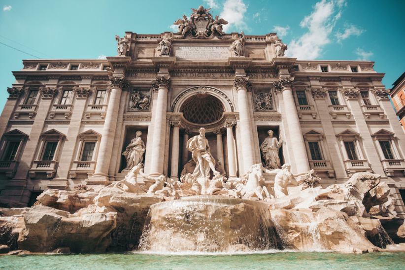 Italy fountain Rome.