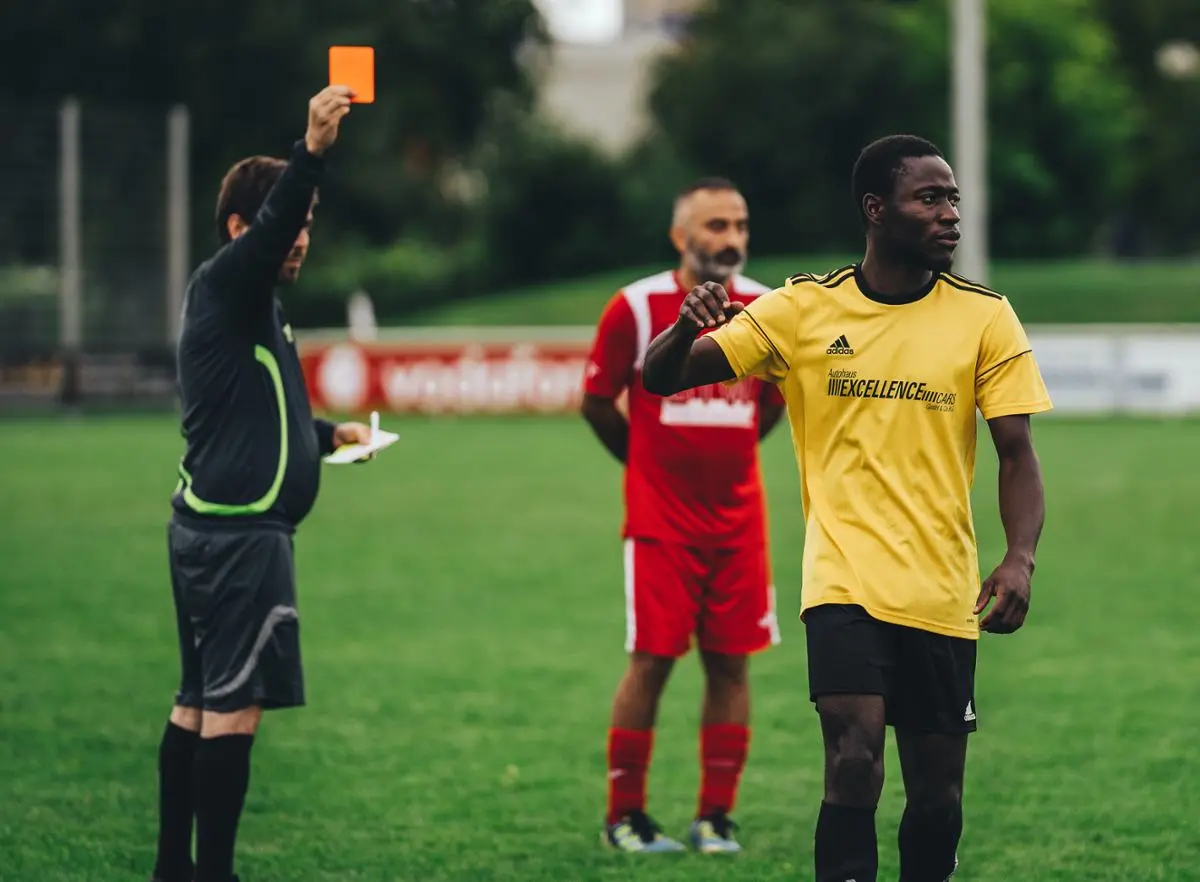 Penalty card soccer.