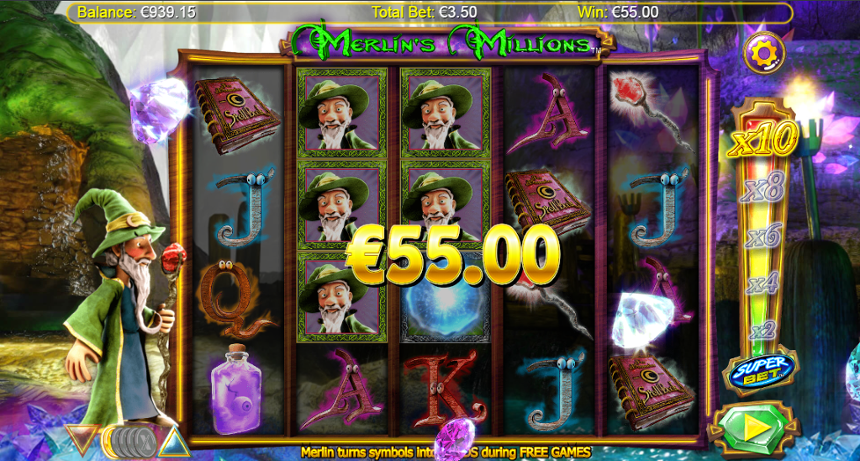Merlin's Millions Superbet HQ Free Play in Demo Mode and Game Review