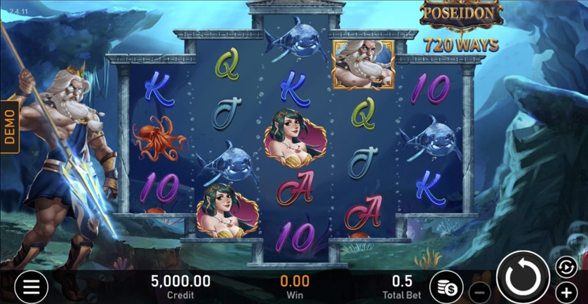 Poseidon by Royal Slot Gaming (RSG) Demo Play Free Slot Game