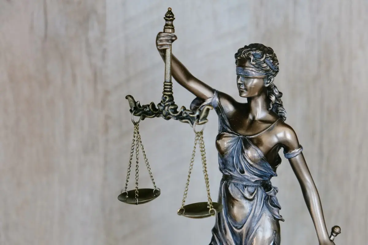 Lady Justice with her scales.