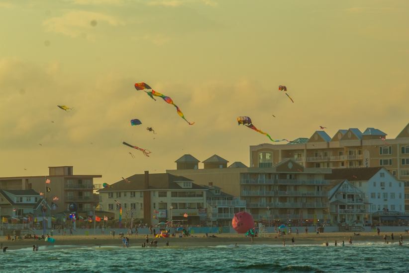 Kites flying in Maryland.