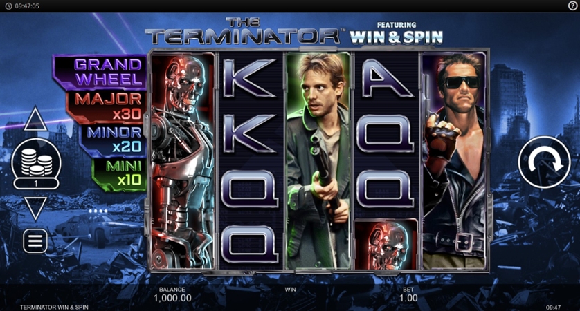 The Terminator Win and Spin Free Play in Demo Mode