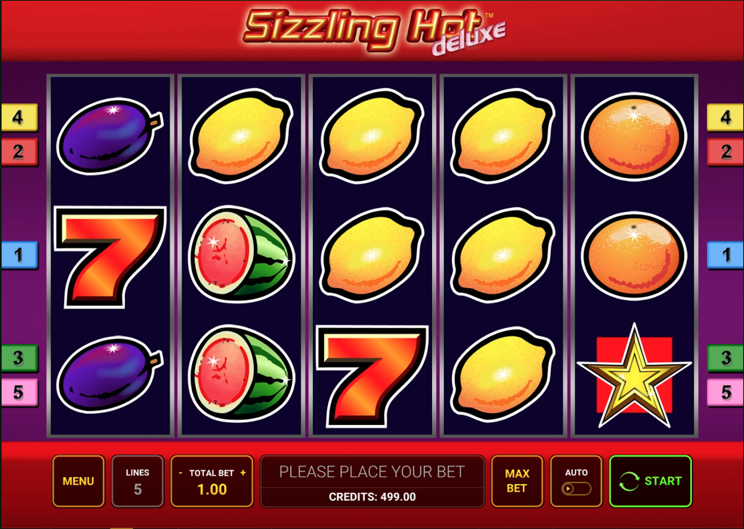 Sizzling Hot Deluxe has HD design