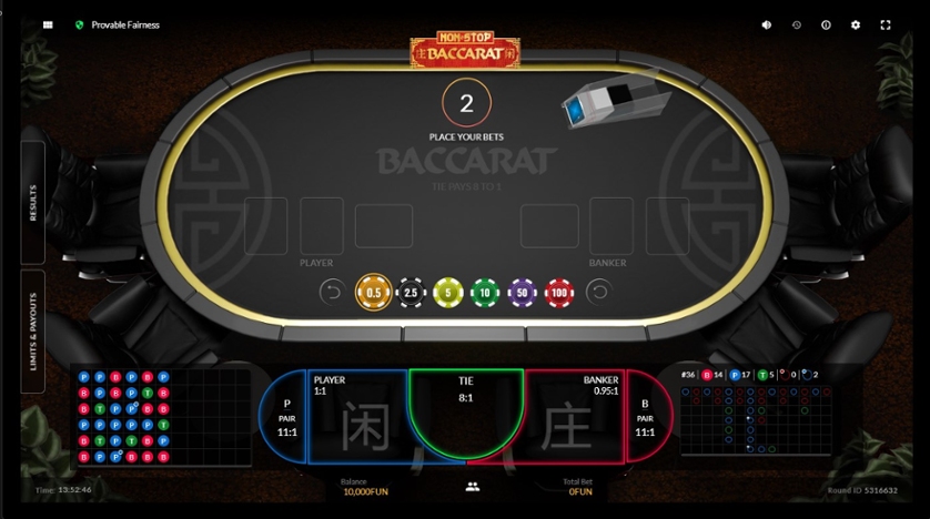 Live Bet On Baccarat, jogue online no PokerStars Casino