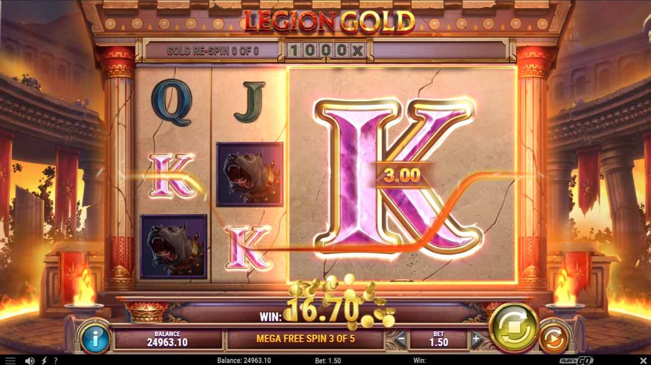 Legion Gold slot - Free Spins win