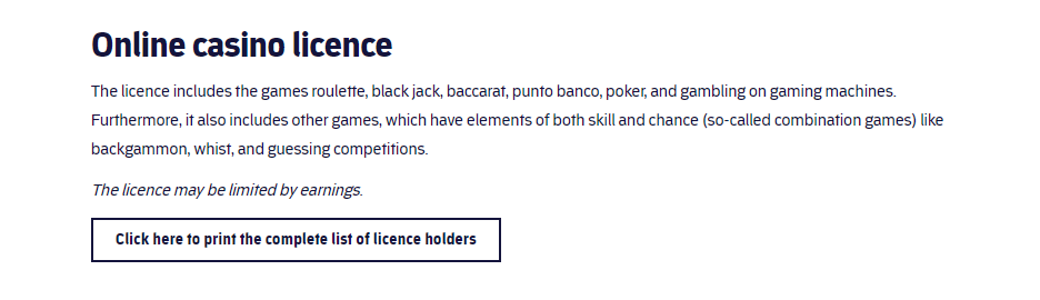 DGA licensee register