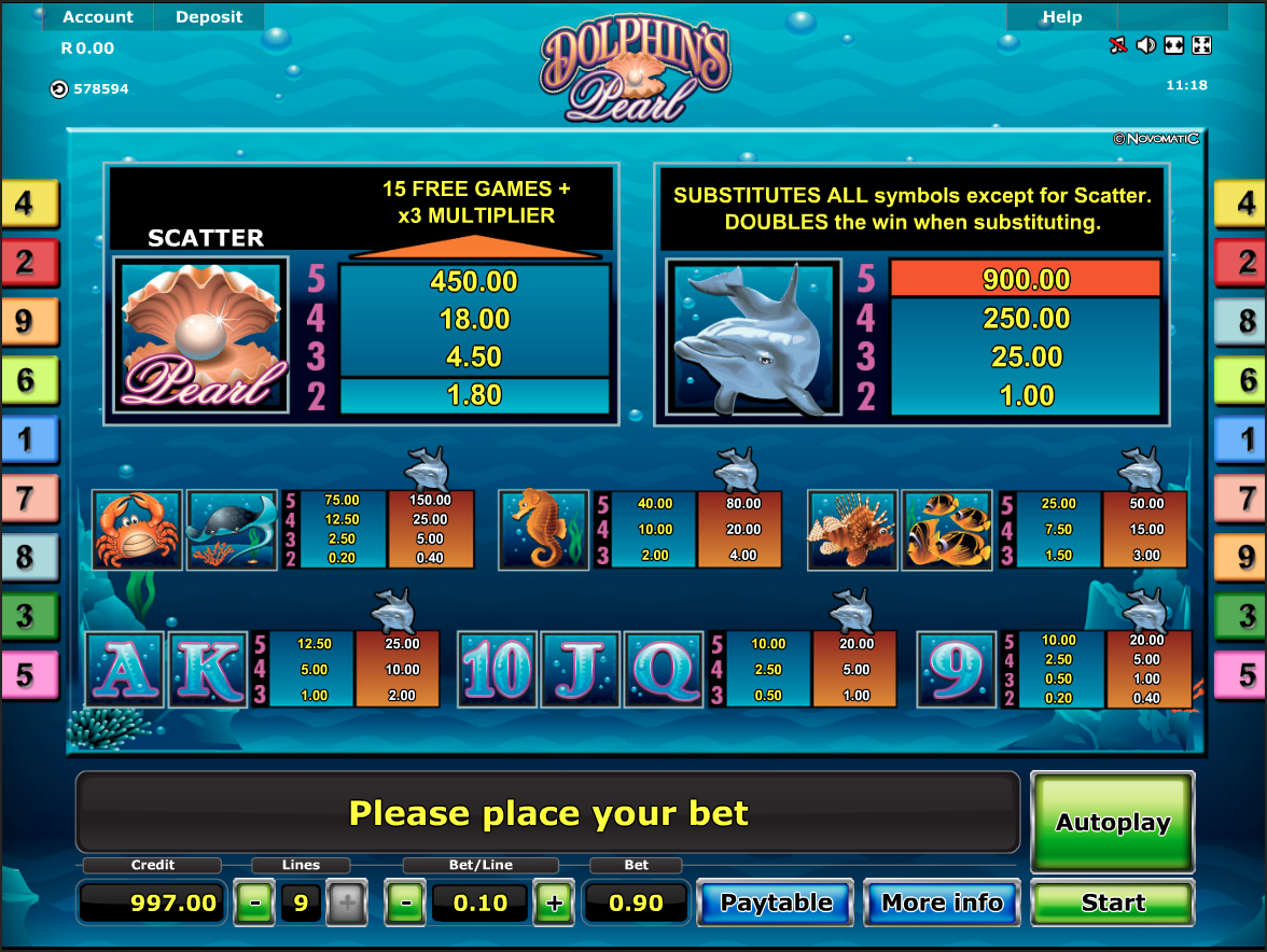 dolphin pearl slot free game