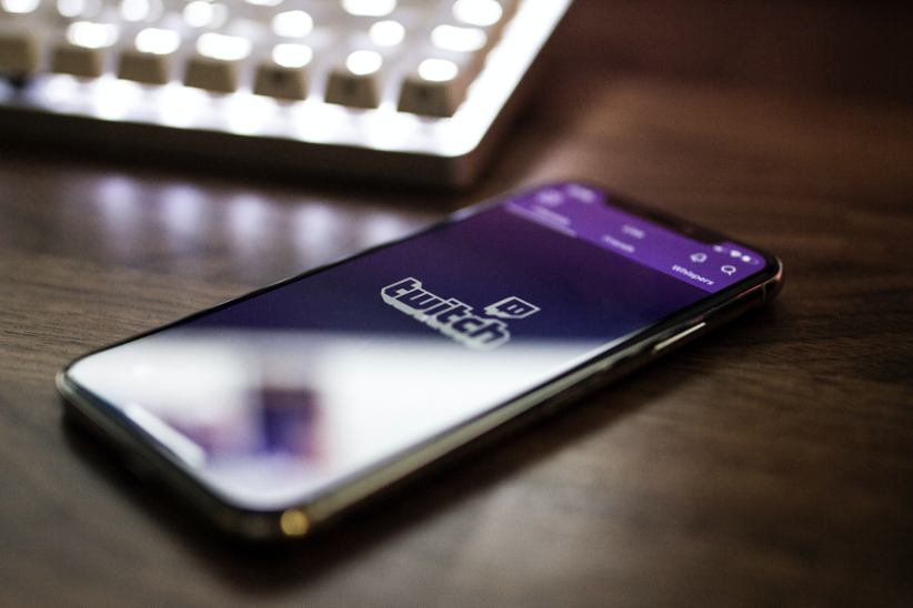 Twitch on a smartphone.