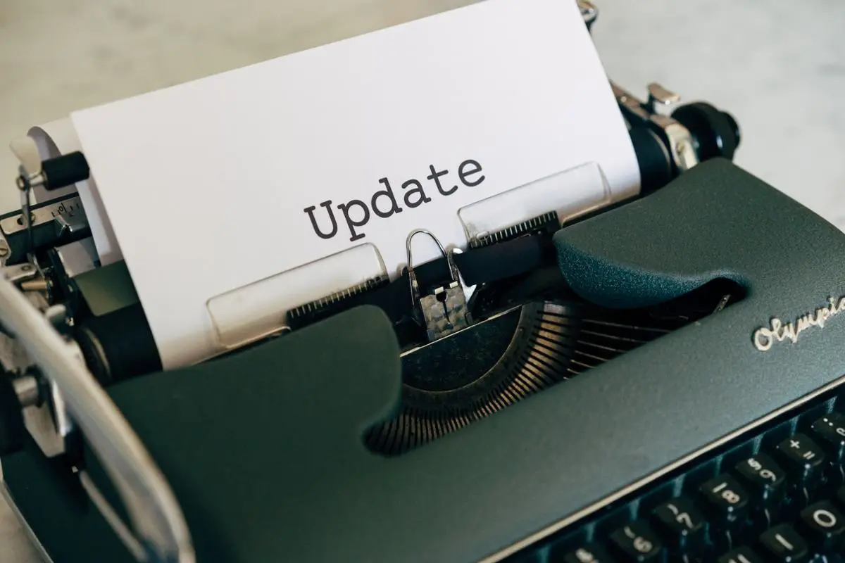 Update and a typewriter.