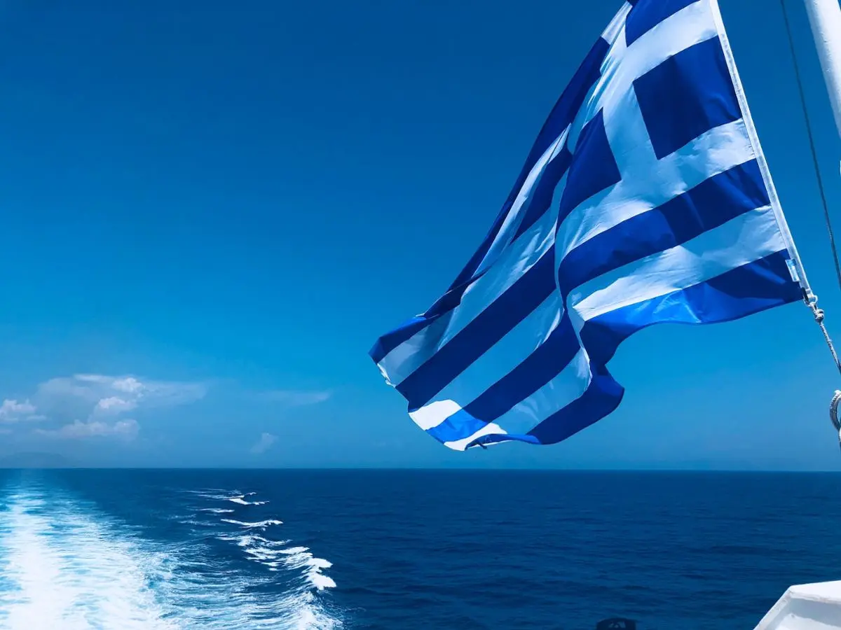 Greece's national flag.