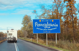 Pennsylvania welcome sign.