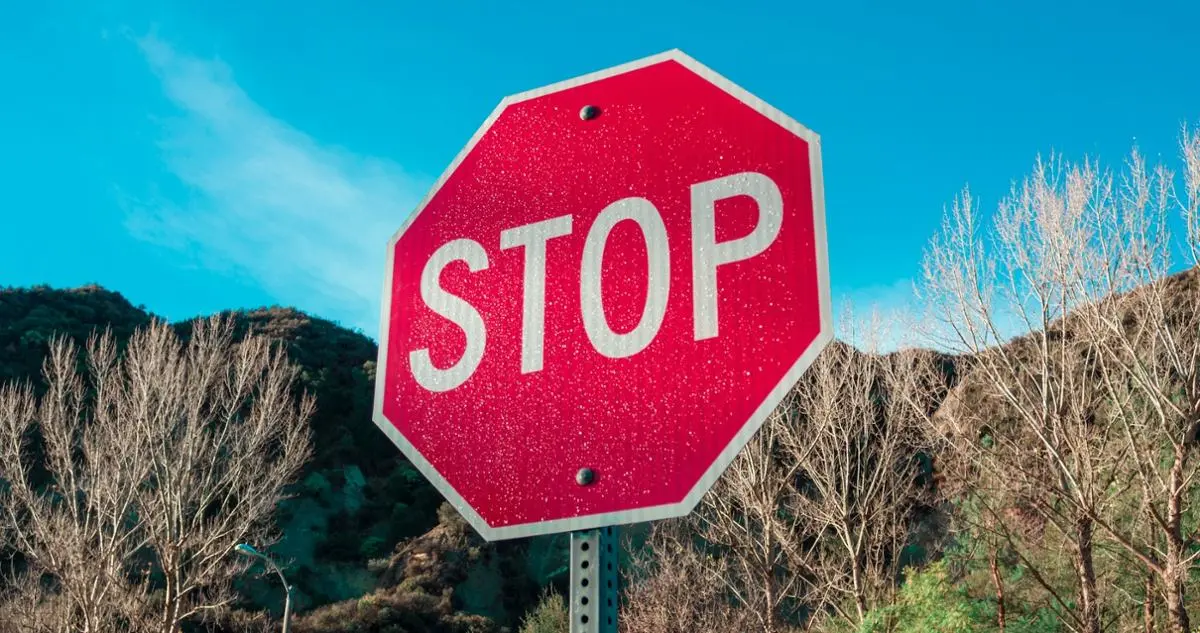 Stop sign.