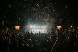 Esports fans cheering.