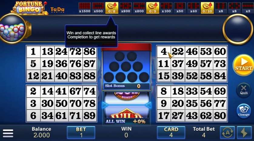 Play Free Fortune Bingo Game