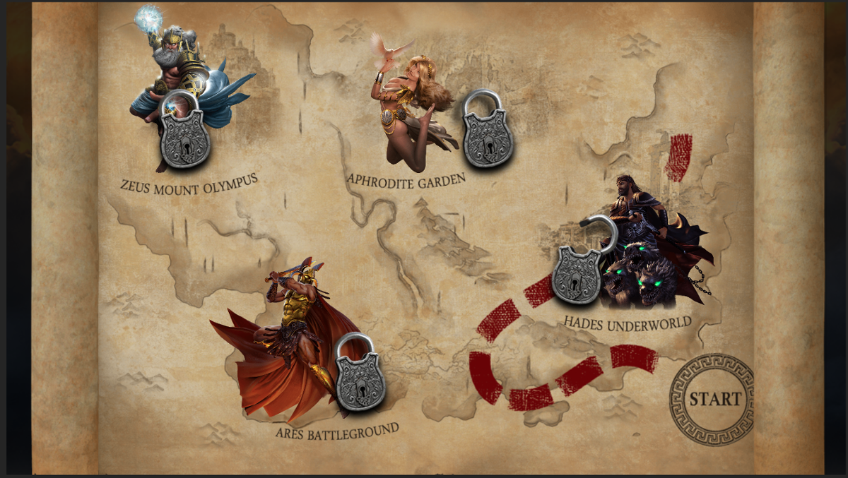 Demi Gods II Map of bonuses