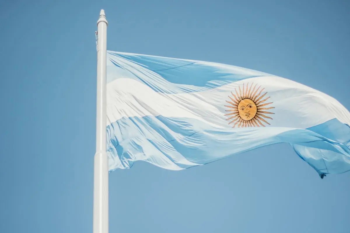 Argentina's national flag.