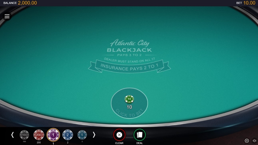 Guía para Atlantic City Blackjack