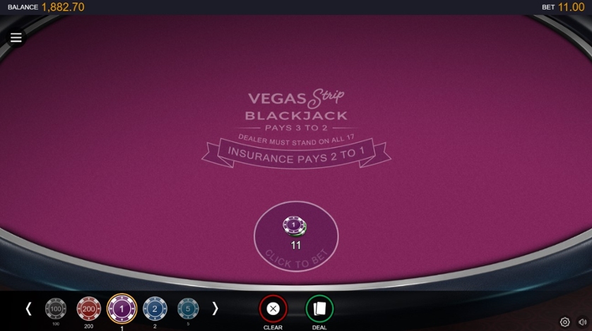 Vegas Strip Blackjack pericia