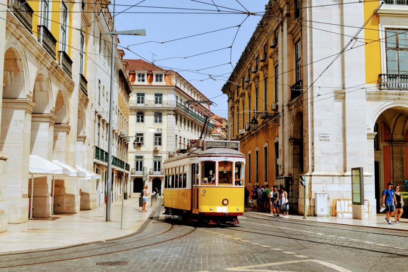 Lisbon city tram.