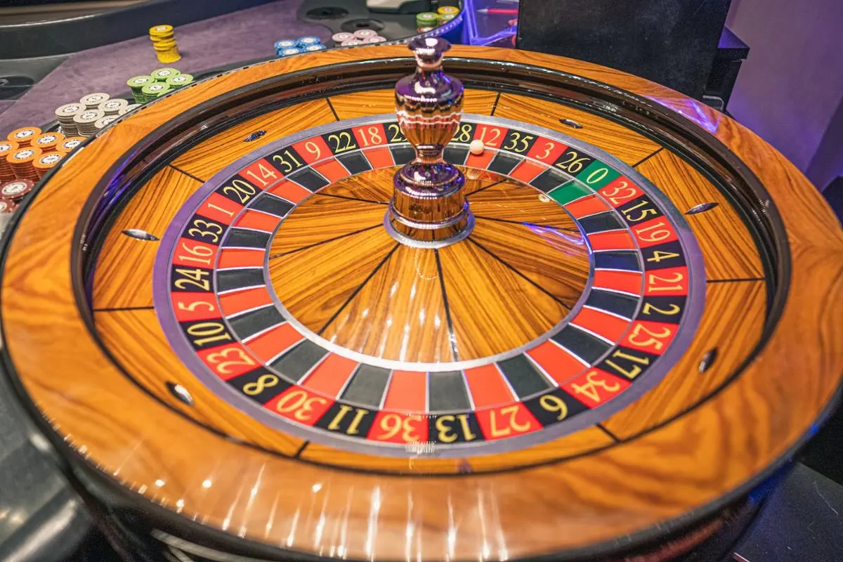 Roulette table.