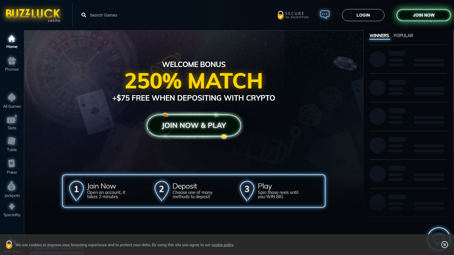 buzzluck_casino_homepage_desktop