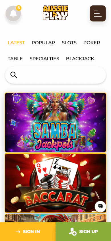 Aussie Play Casino Mobile Game Gallery