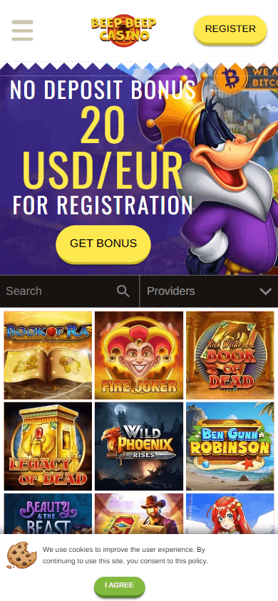secure Beep Beep Casino free spins bonus image