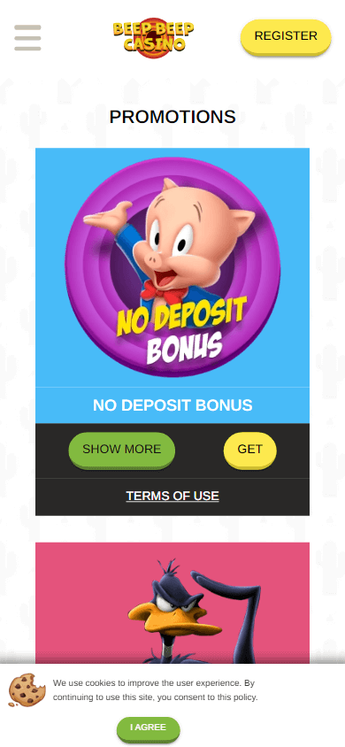 beep beep casino bonus bez depozytu za rejestrację