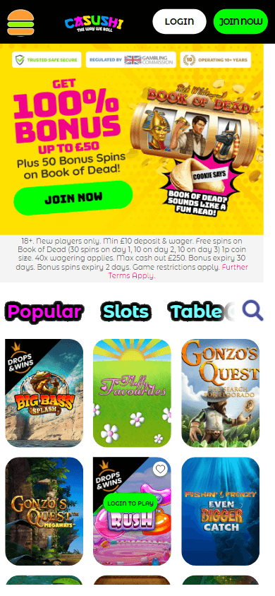 casushi_casino_homepage_mobile