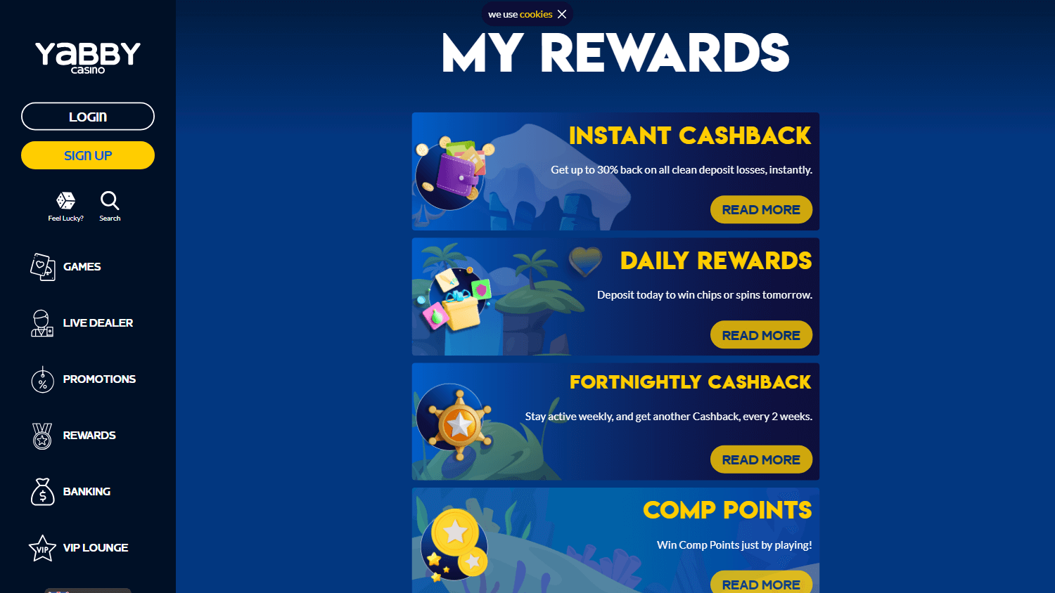Yabby Casino Promotions Dashboard