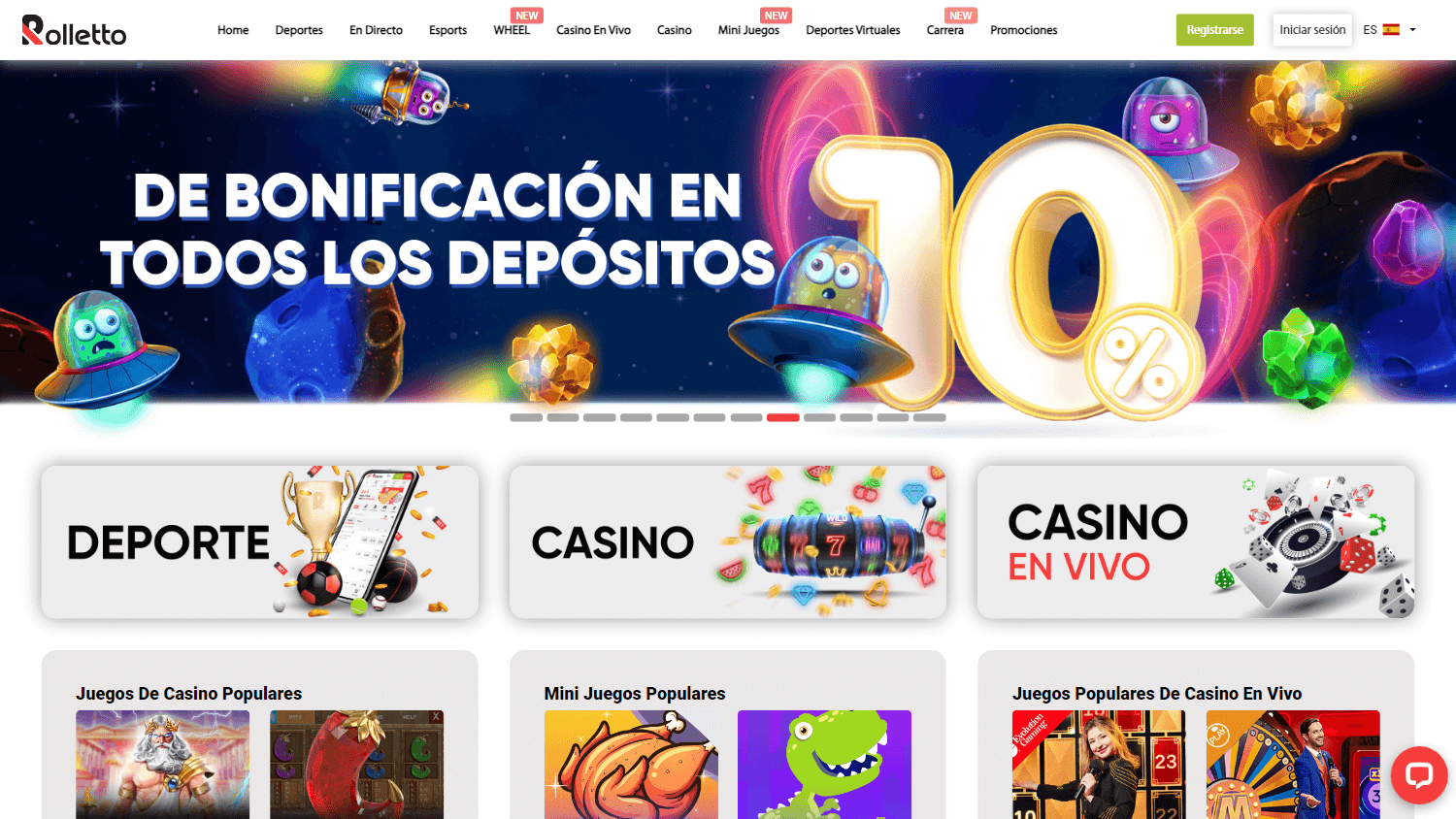 rolletto_casino_homepage_desktop