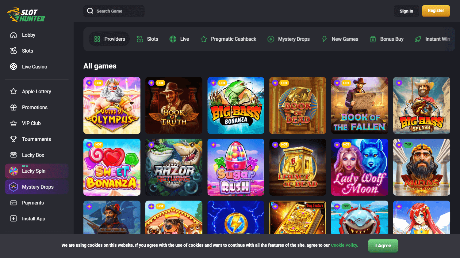 Slothunter App Casino für Spieler aus Deutschland: Ein Review