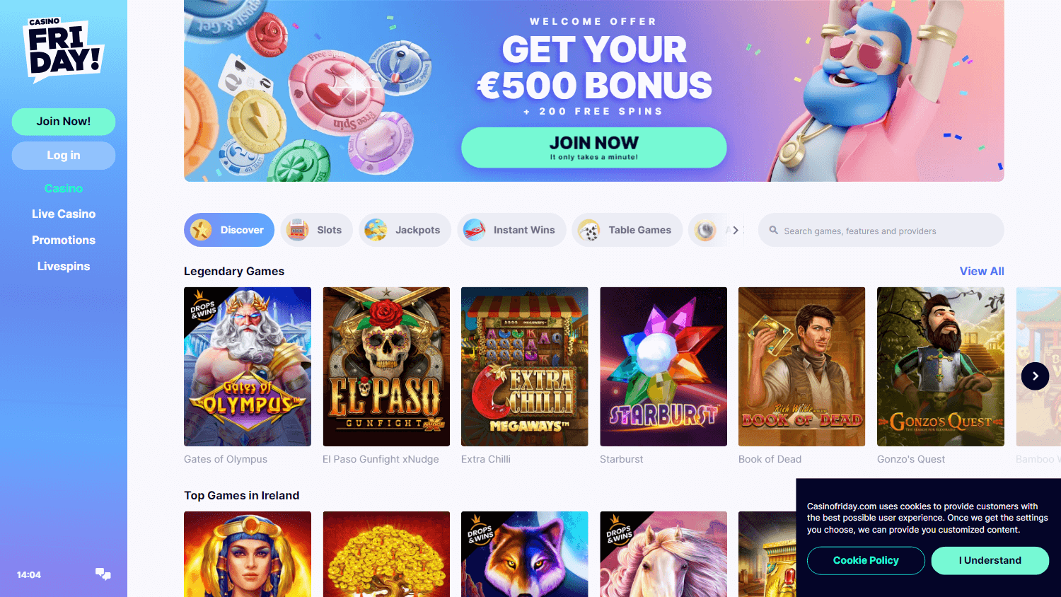 colectează Fridayroll Casino rotiri gratuite promoție