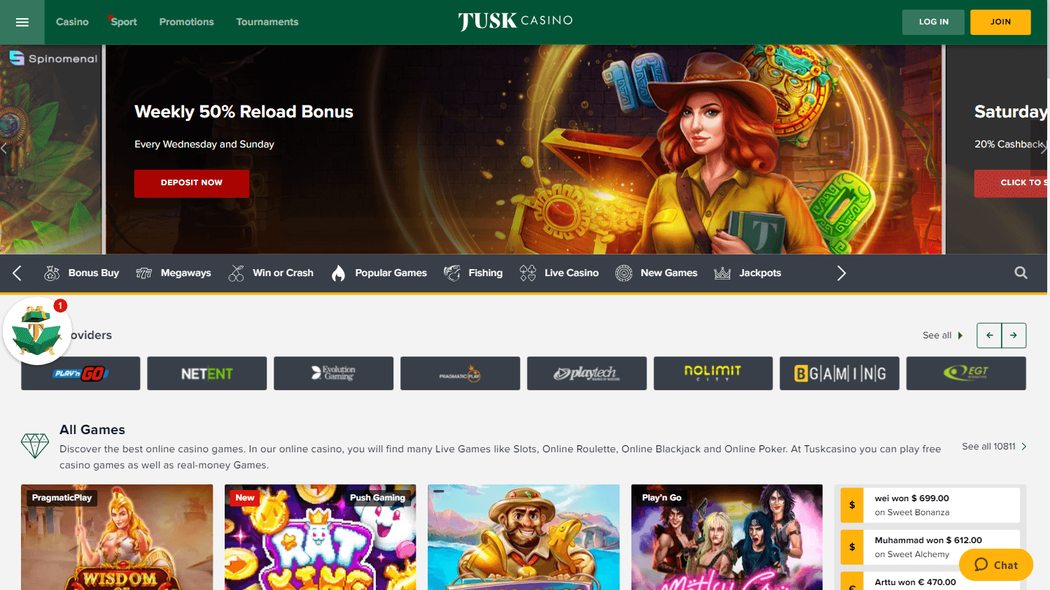 tusk_casino_homepage_desktop