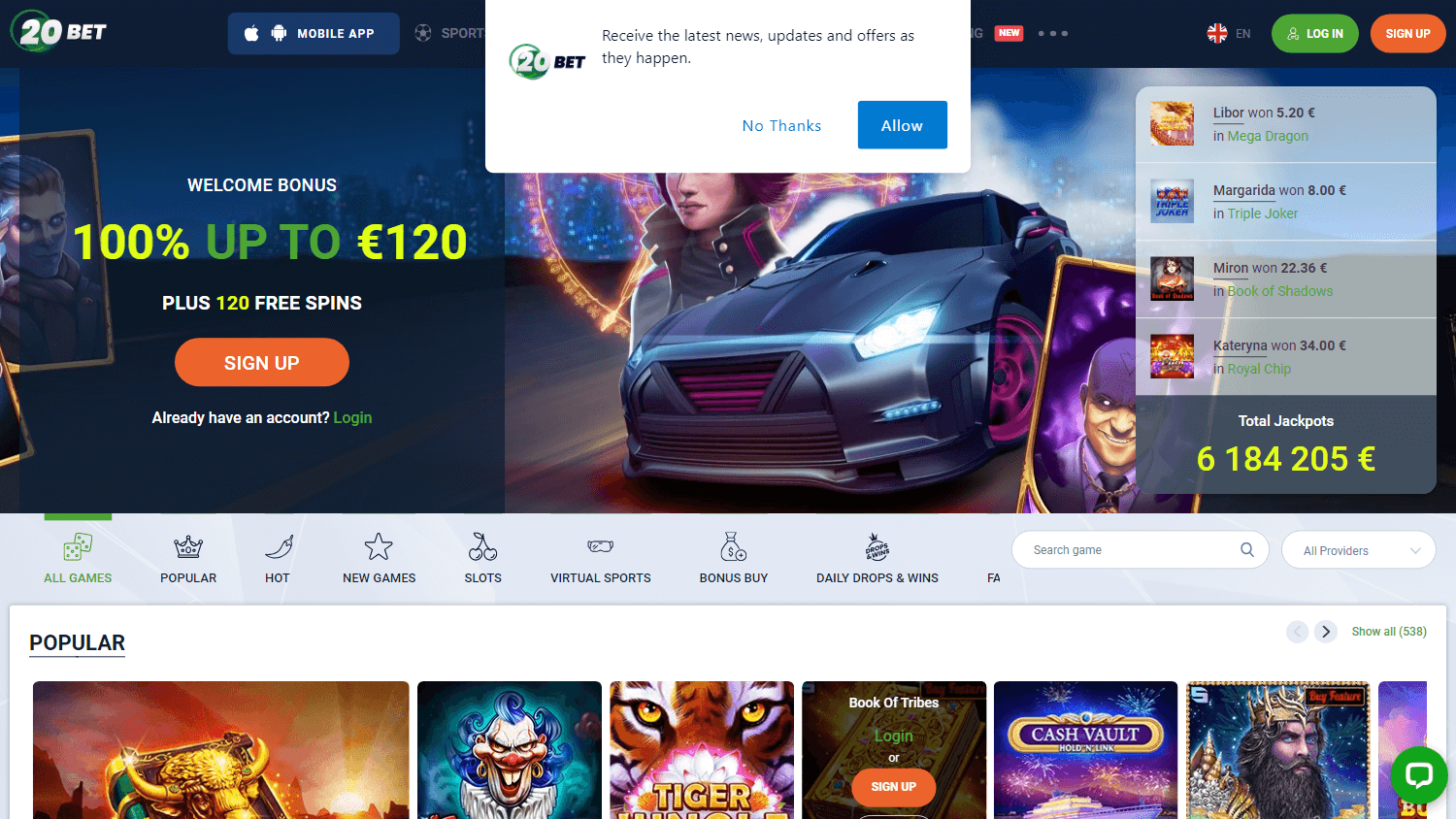 20bet_casino_homepage_desktop