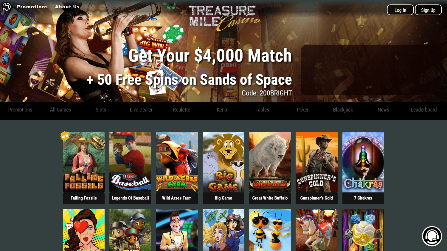 treasure_mile_casino_homepage_desktop
