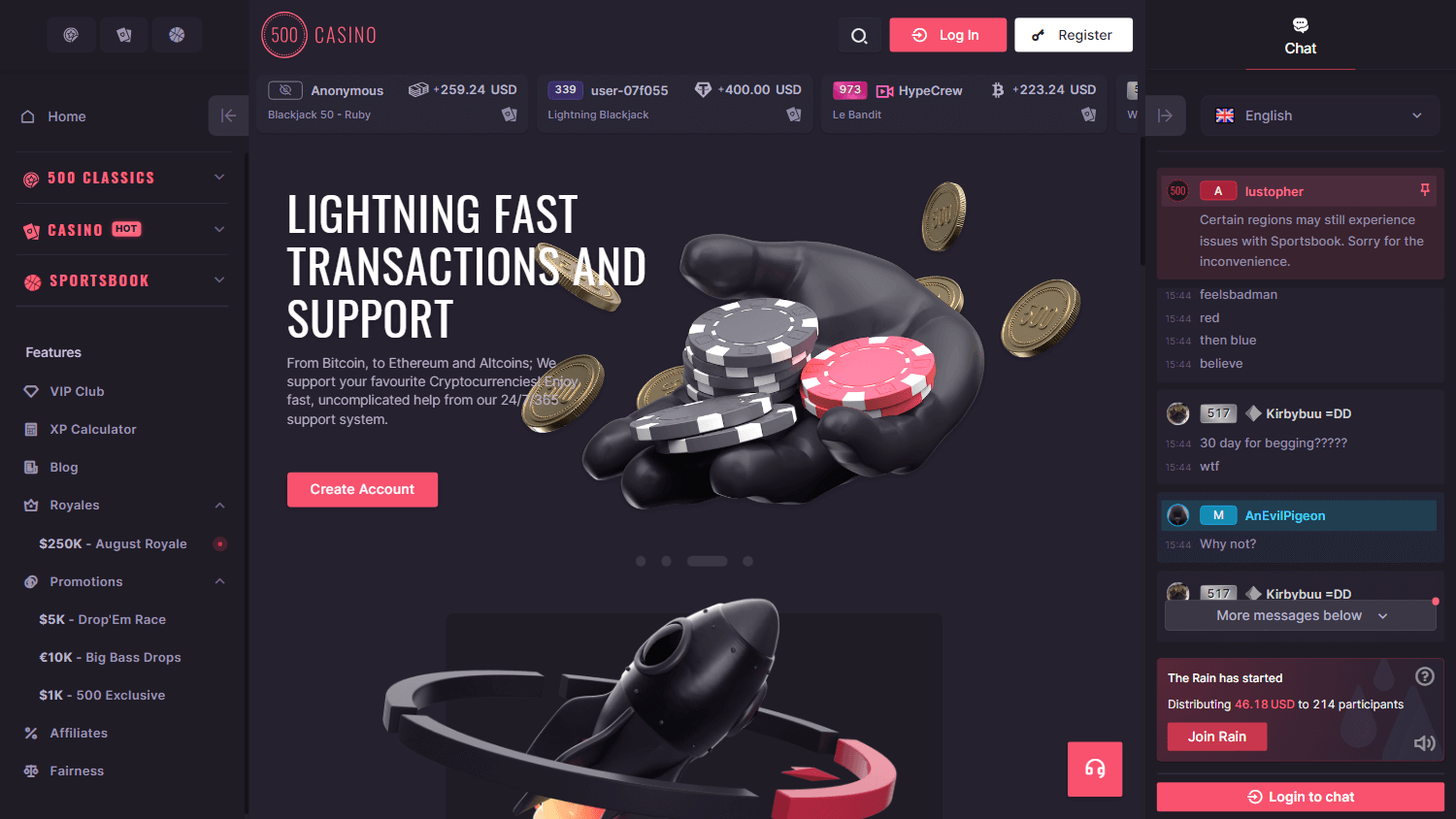 500 casino csgo