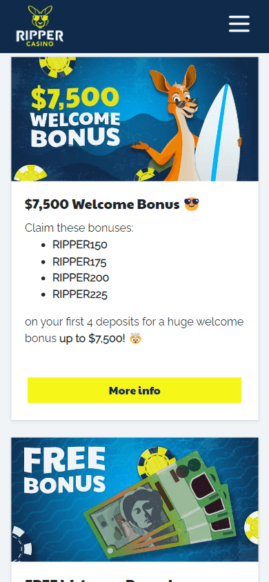 Ripper Casino Promotions Mobile
