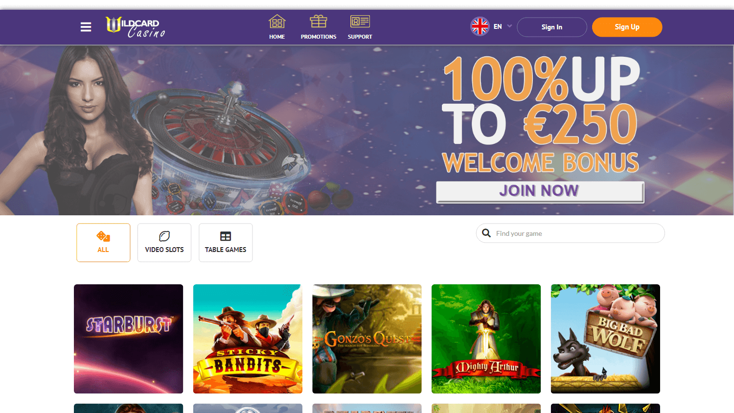 wildcard_casino_homepage_desktop