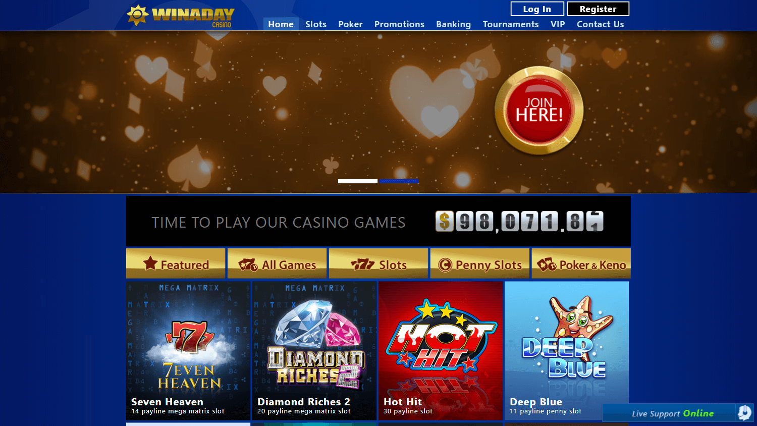 win_a_day_casino_homepage_desktop