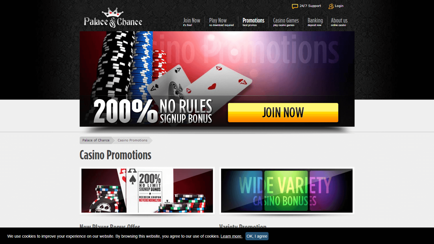 Instant Play Casino  Play Palace of Chance Casino Games Online