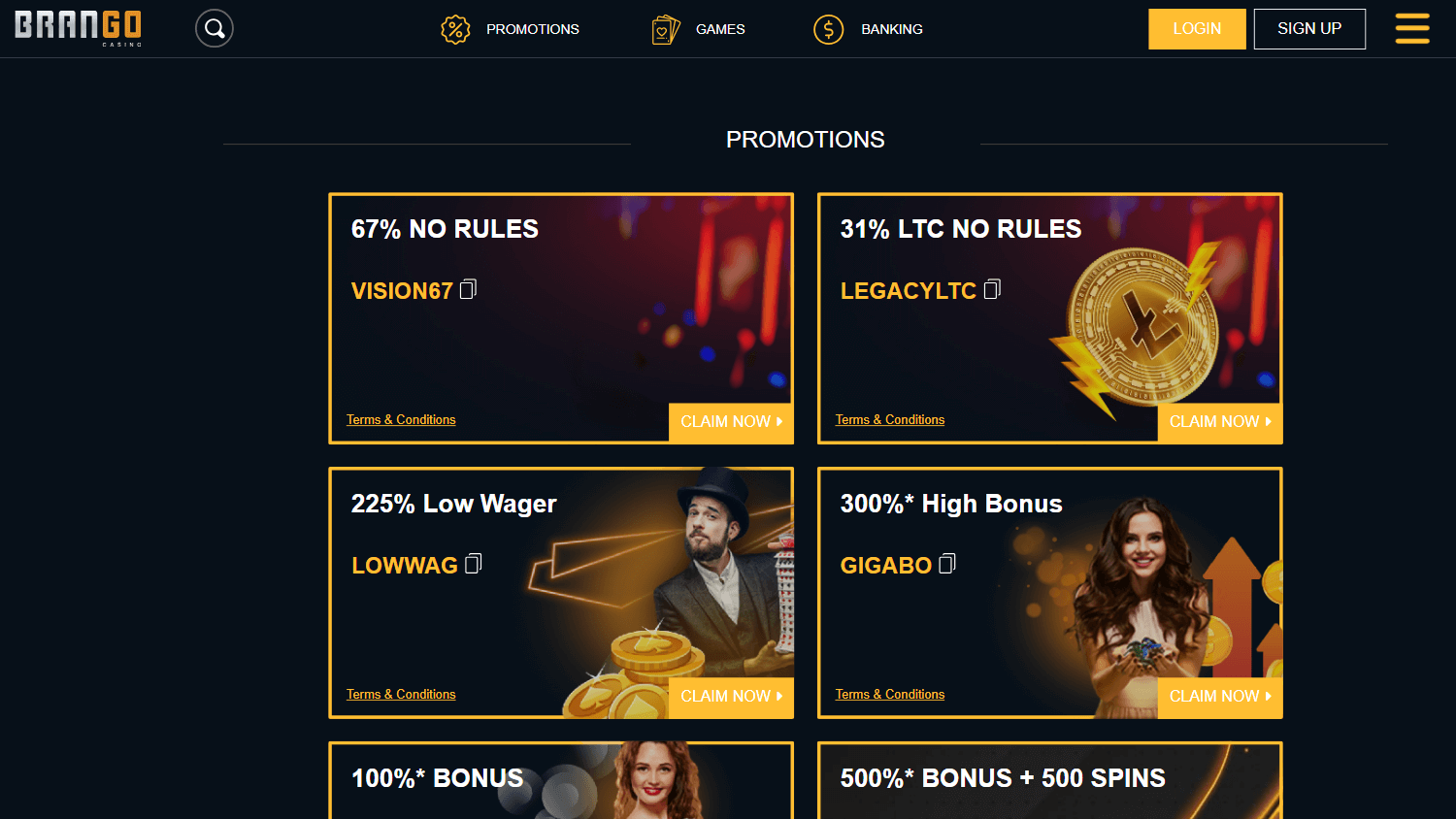 brango casino welcome bonus