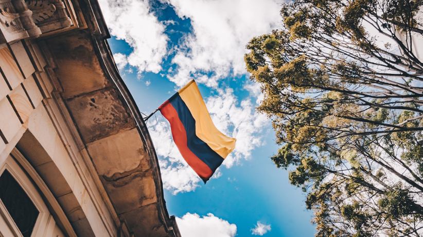 Colombia's national flag.