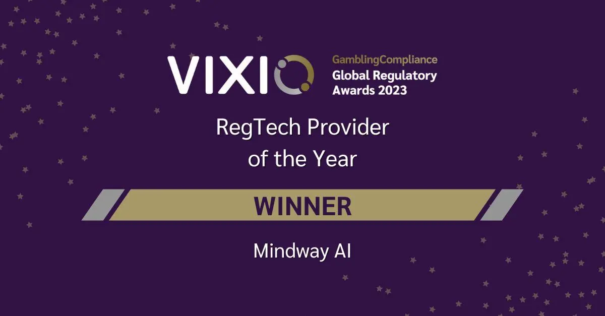 Mindway AI wins regtech provider of the year.