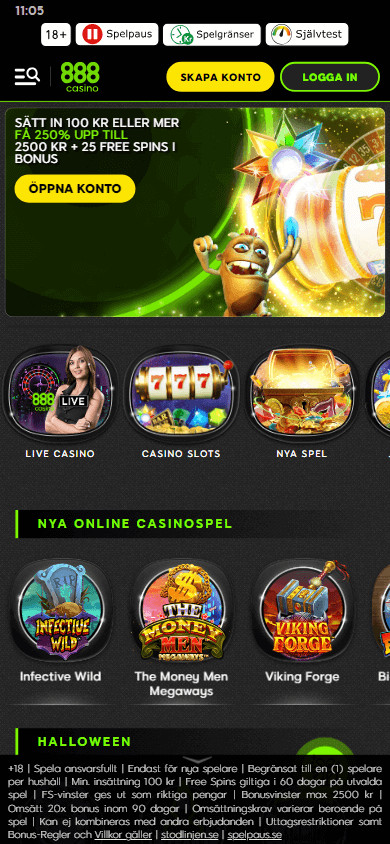 888 Casino mobilhemsida