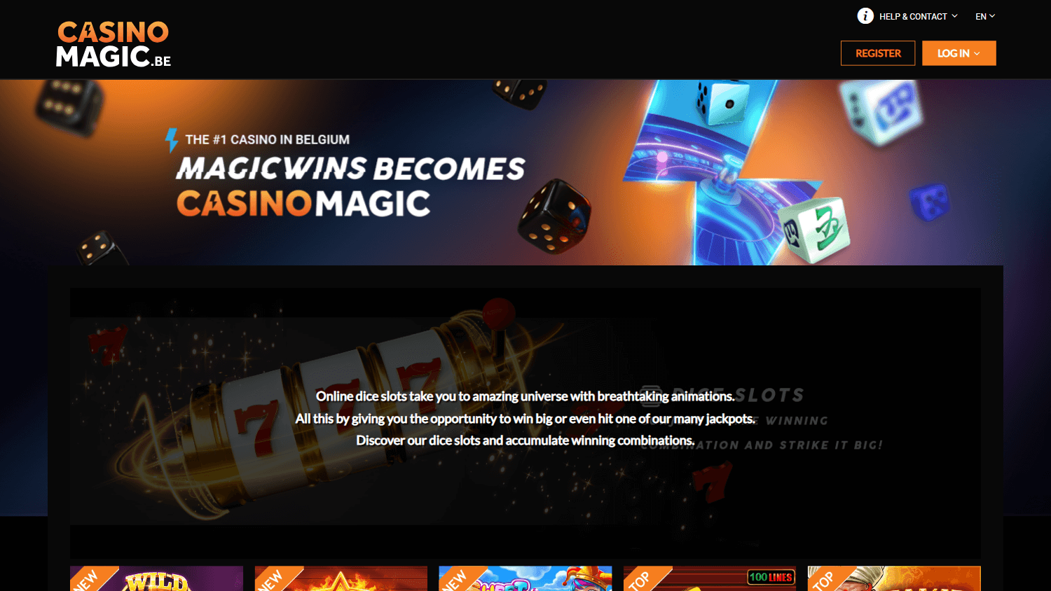 magicwins_casino_be_homepage_desktop