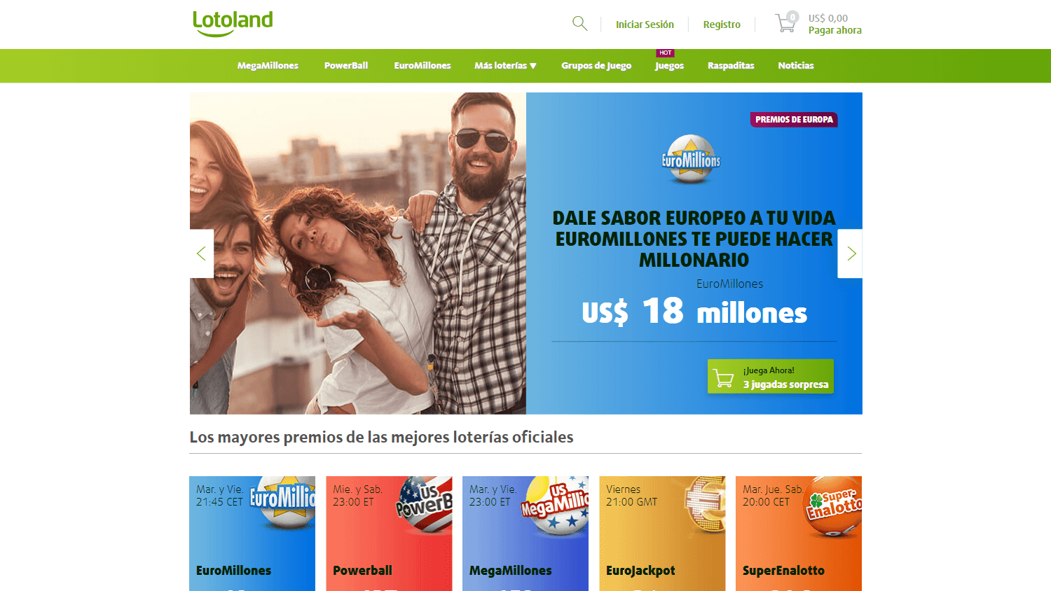 lotoland_casino_homepage_desktop