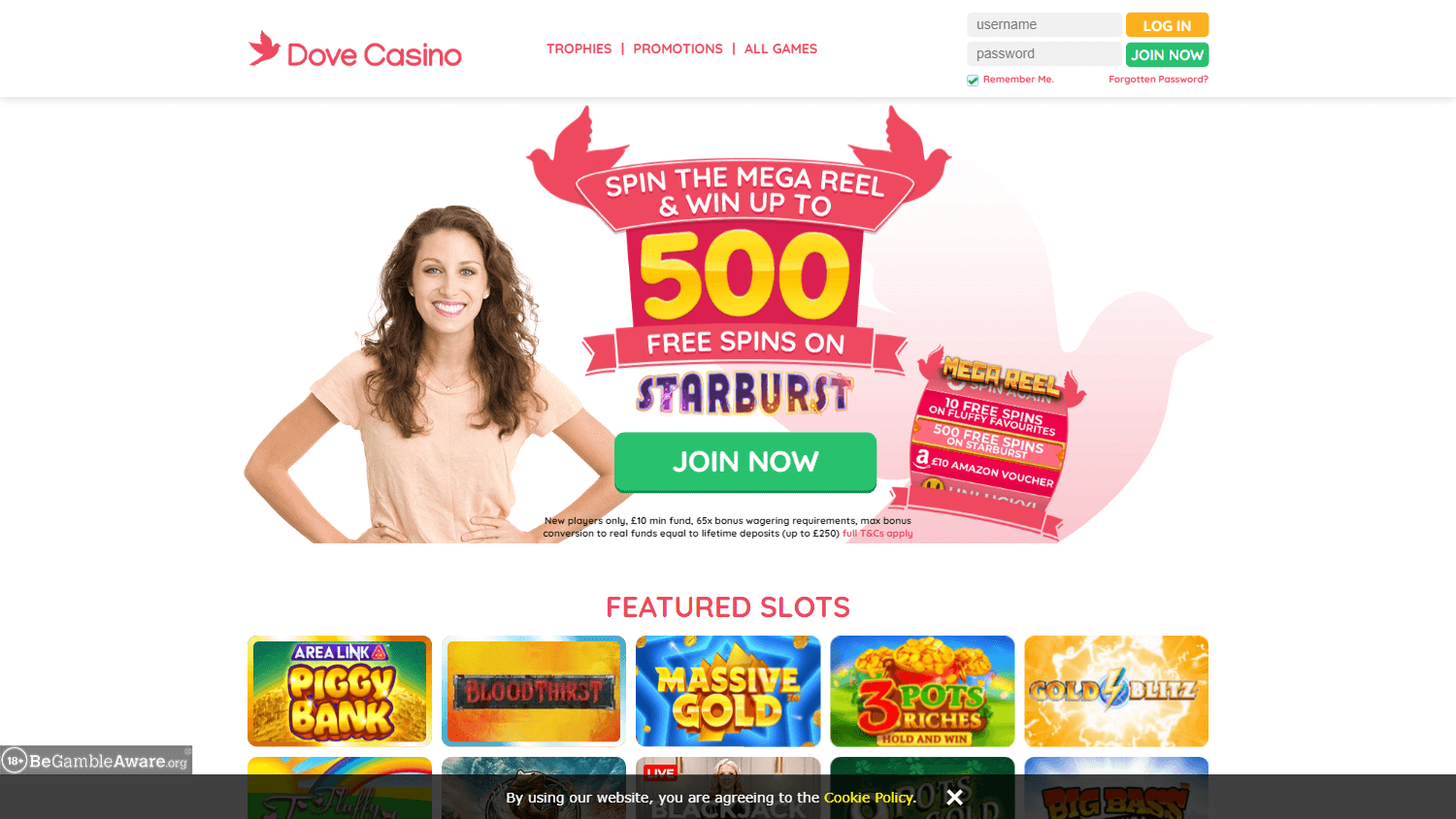 dove_casino_homepage_desktop
