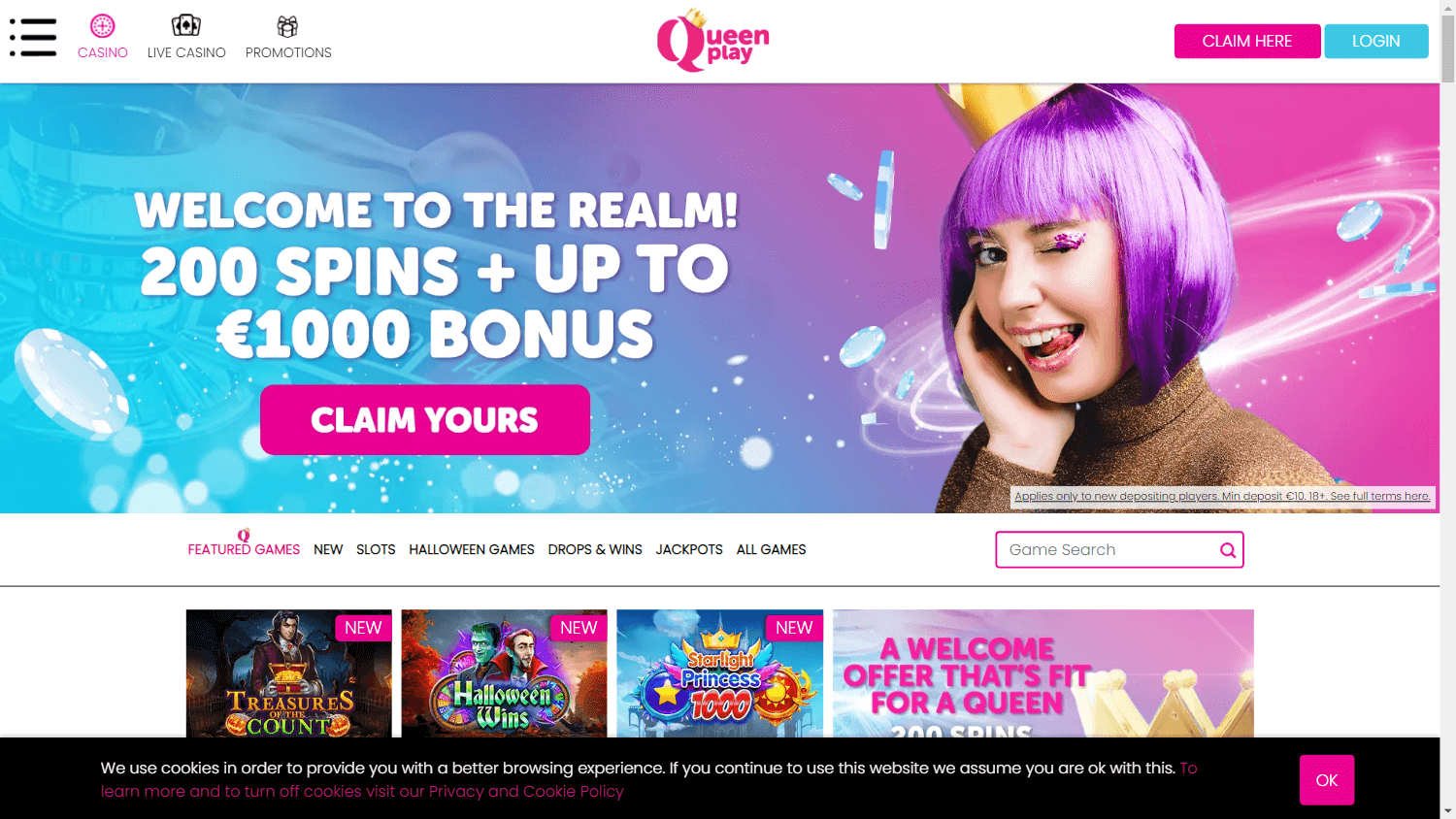 queenplay_casino_homepage_desktop
